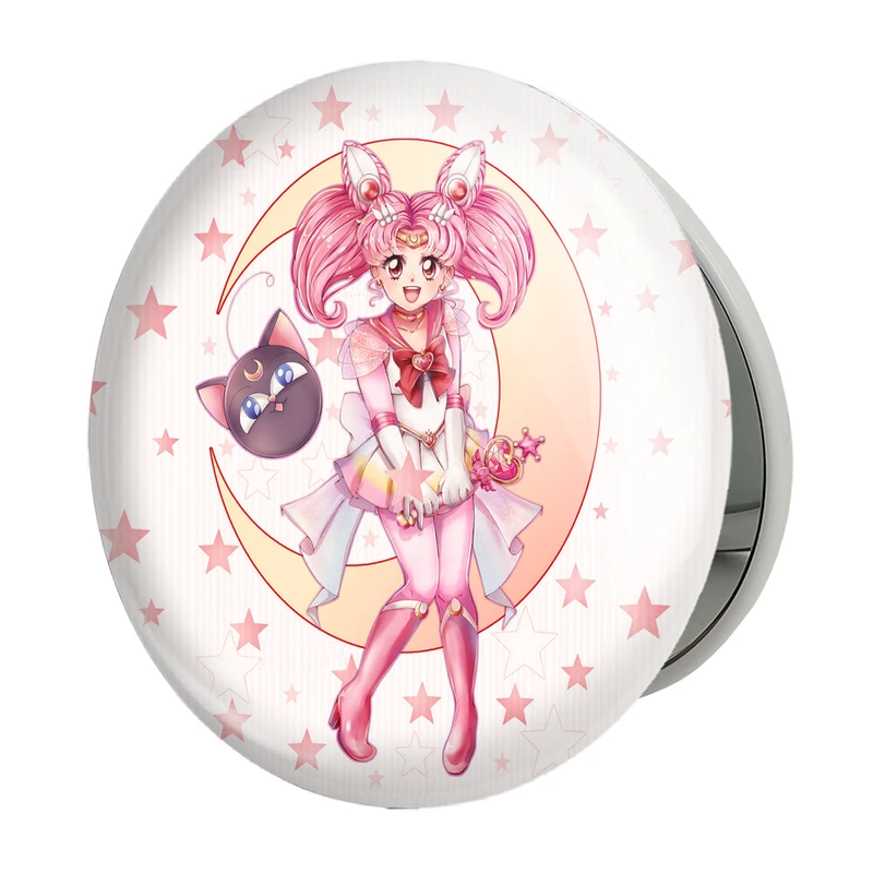 آینه جیبی خندالو طرح چیبیوسا انیمه سیلور مون Sailor Moon مدل تاشو کد 17432 