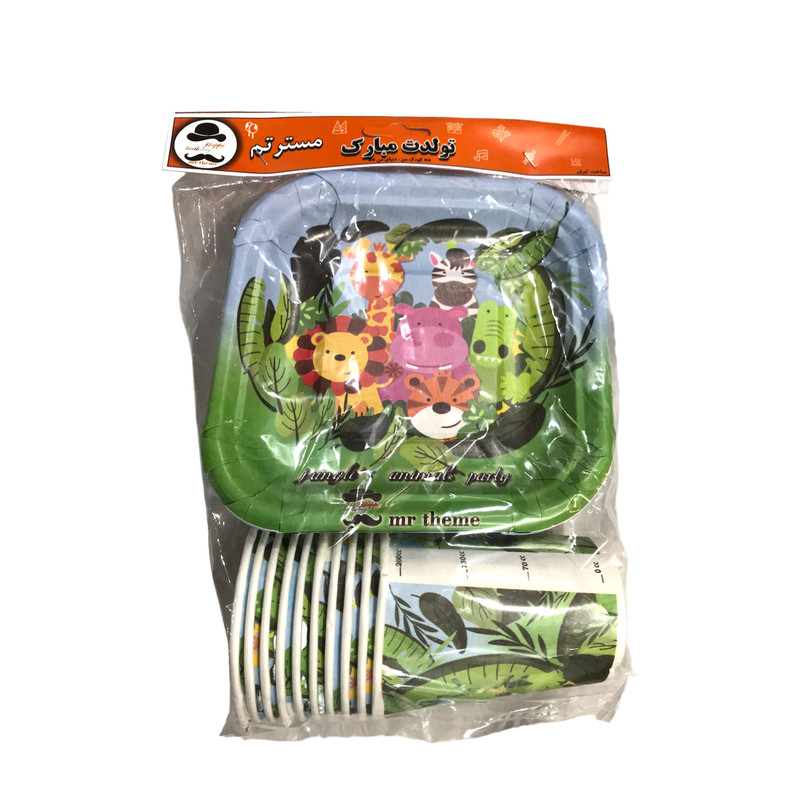مجموعه 74 عددی تم تولد مستر تم طرح حیوانات جنگل کد 2