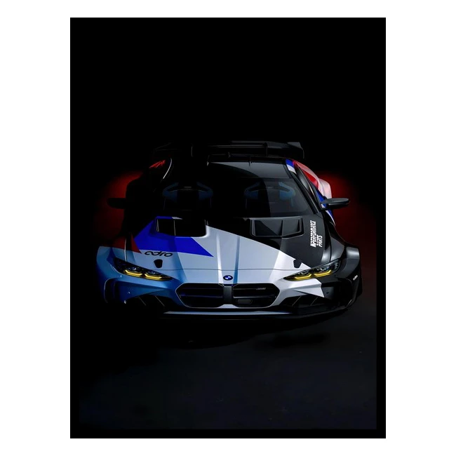تابلو نوری بکلیت طرح مدرن خودرو و ماشین مسابقه بی ام و BMW مدل B-bu6532 فریم مشکی