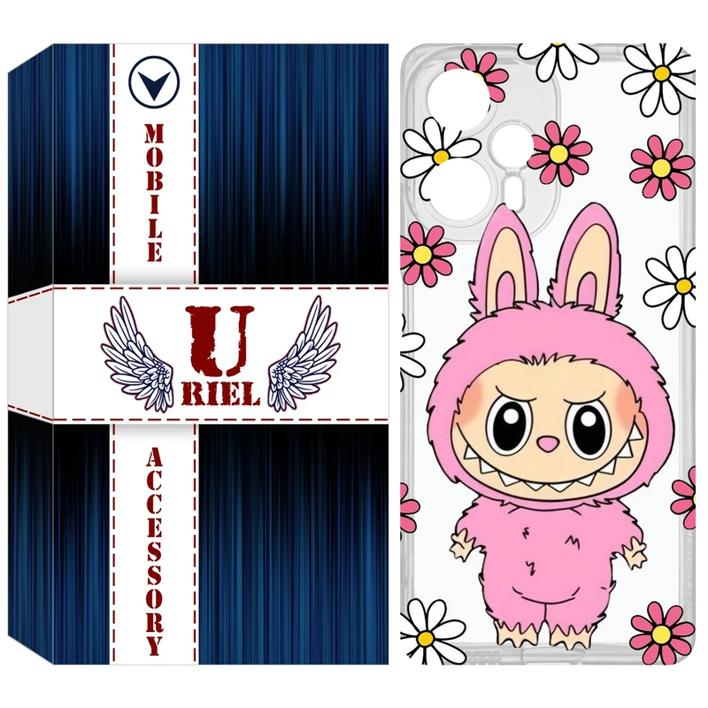 کاور یوریل مدل Clear کد 106 طرح لبوبو Labubu مناسب برای گوشی موبایل شیائومی Poco F5