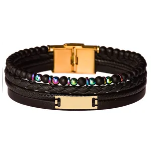 دستبند طلا 18 عیار زنانه الن نار مدل مستطيل 101173