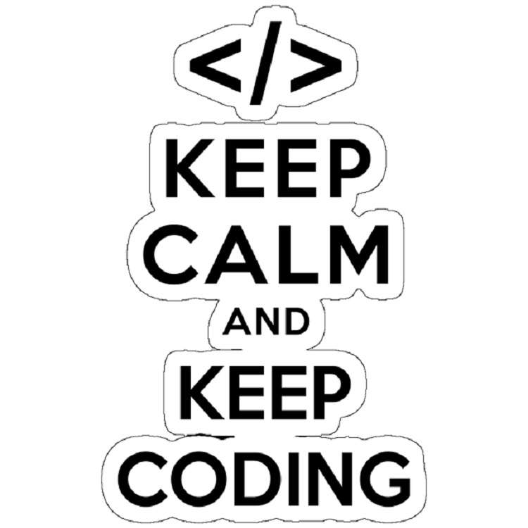 استیکر لپ تاپ مدل Keep calm and keep coding