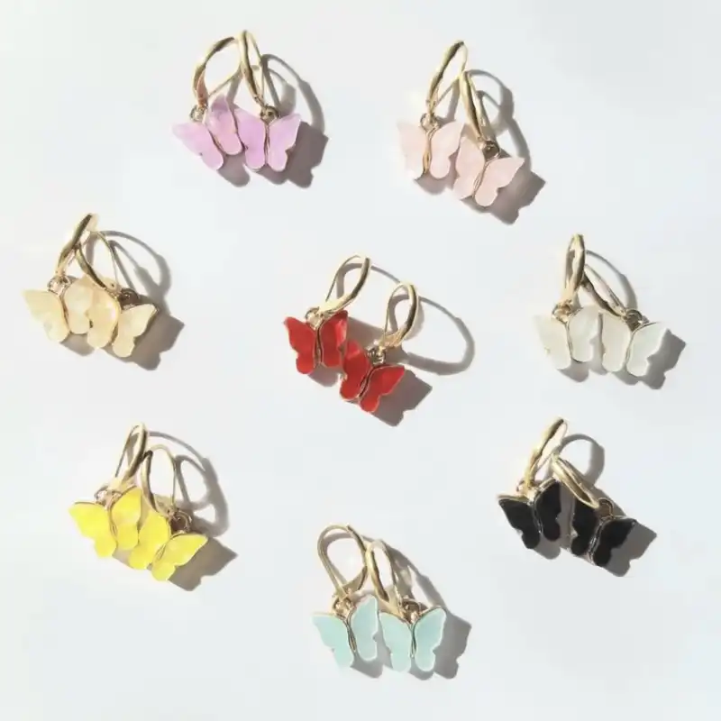 گوشواره زنانه مدل پروانه مینیمال