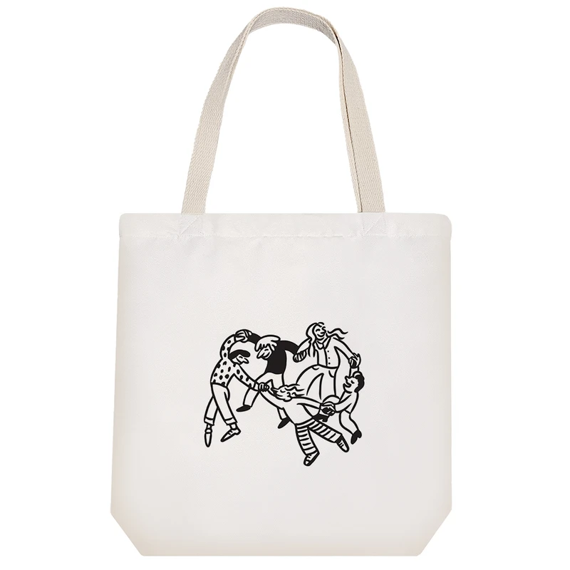 ساک خرید پارچه ای خندالو طرح دوستانه مدل توت بگ کد 6955