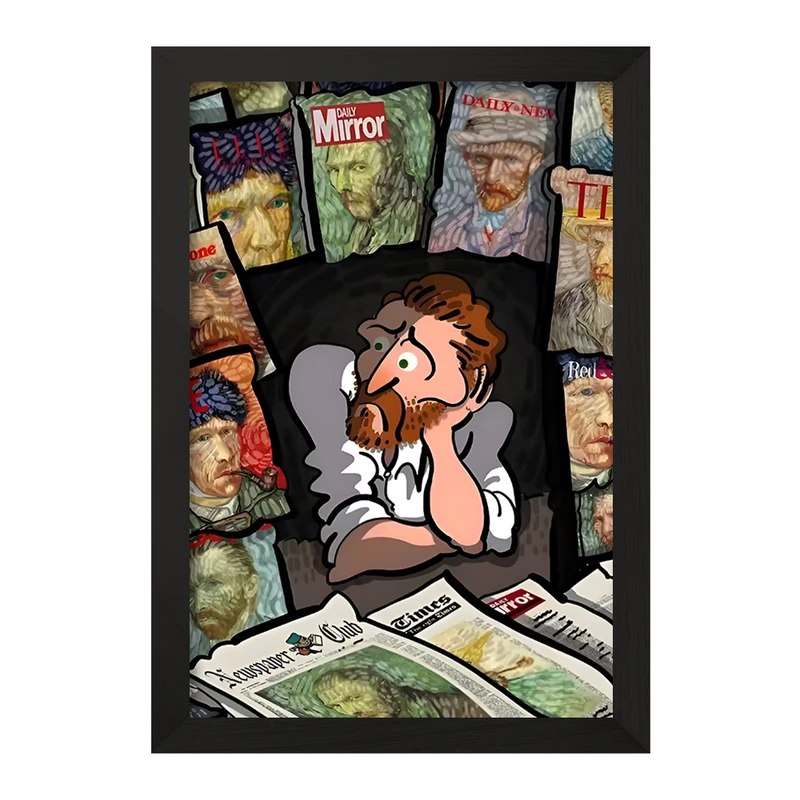 تابلو خندالو مدل ونسان ونگوگ کد F12716