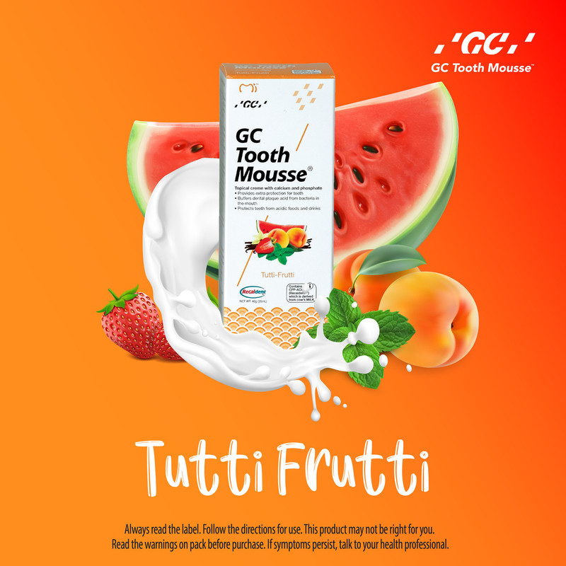 خمیر دندان جی سی توس موس مدل Tutti Frutti حجم 35 میلی لیتر