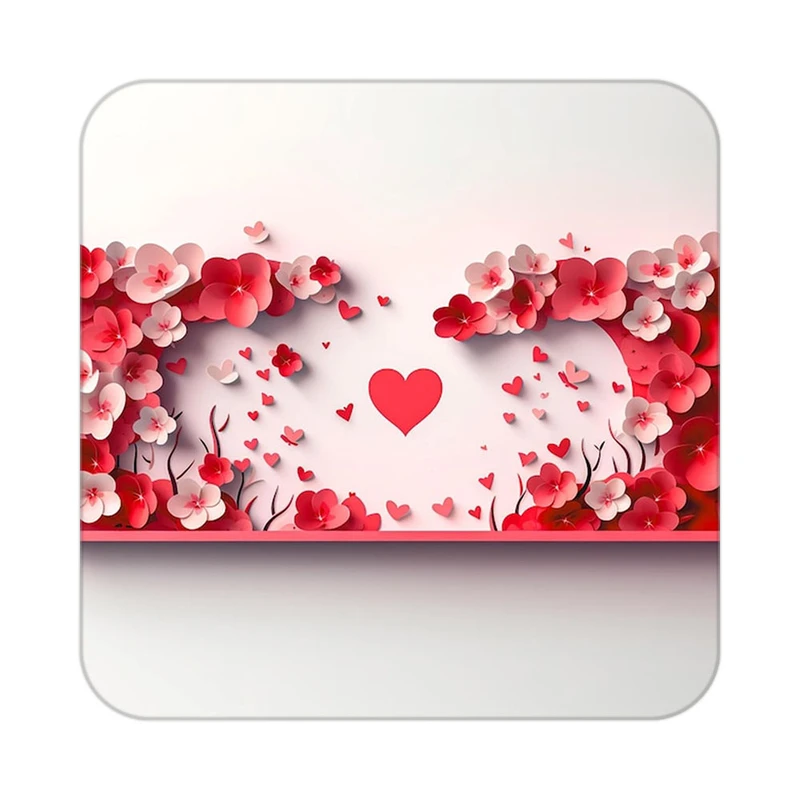 زیر لیوانی کاکتی طرح عاشقانه مدل mp40686