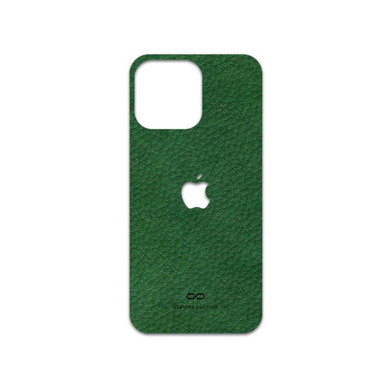 برچسب پوششی ماهوت مدل Green-Leather مناسب برای گوشی موبایل اپل iPhone 14 Pro Max