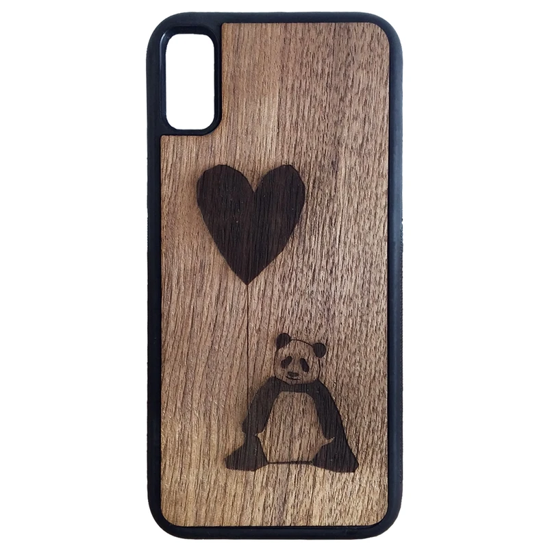 کاور طرح پاندا و قلب کد 6595 مناسب برای گوشی موبایل اپل iphone x/xs