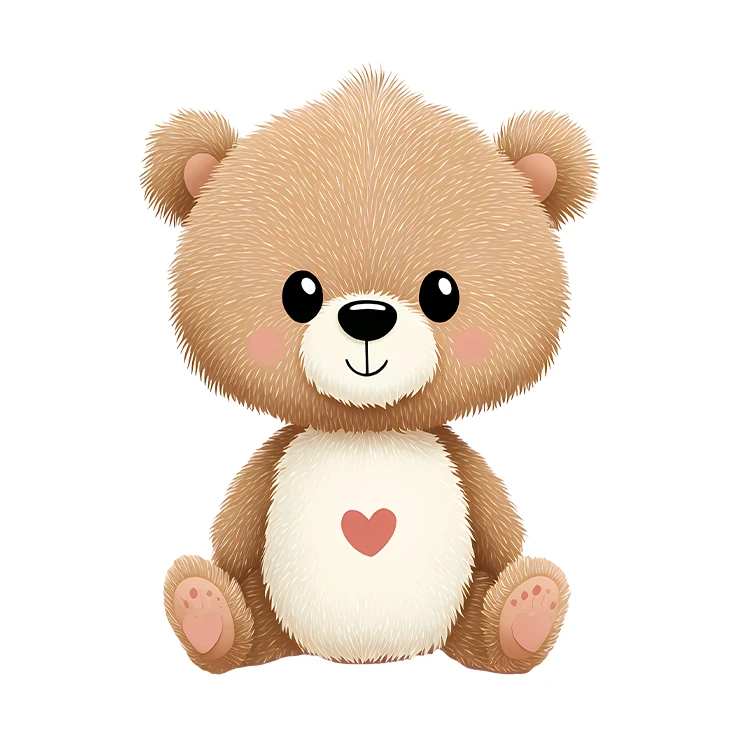استیکر پارچه و لباس پاد آفرین مدل کارتونی فانتزی خرس کد S6259