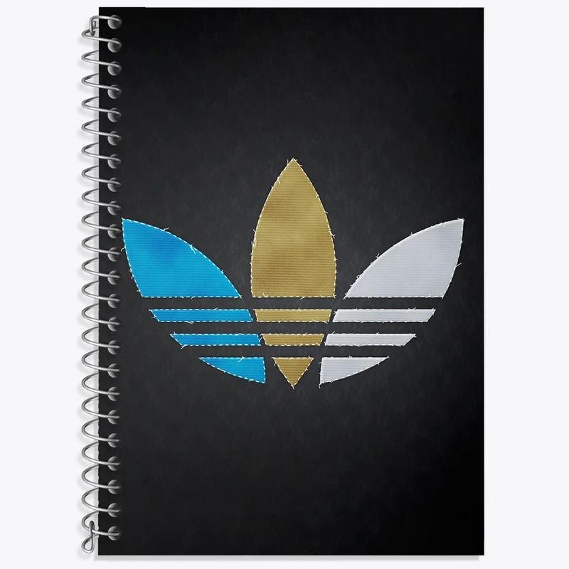 دفتر زبان 50 برگ خندالو مدل دو خط طرح آدیداس (Adidas) کد 36946