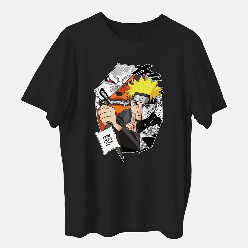 تی شرت آستین کوتاه مردانه مدل انیمه ای ناراتو anm423