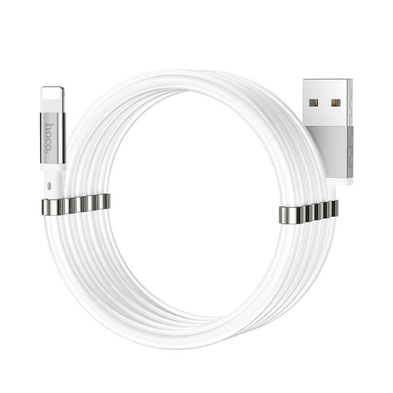 کابل تبدیل   USB به لایتنینگ هوکو مدل  U91 Magnetic retract طول 1 متر