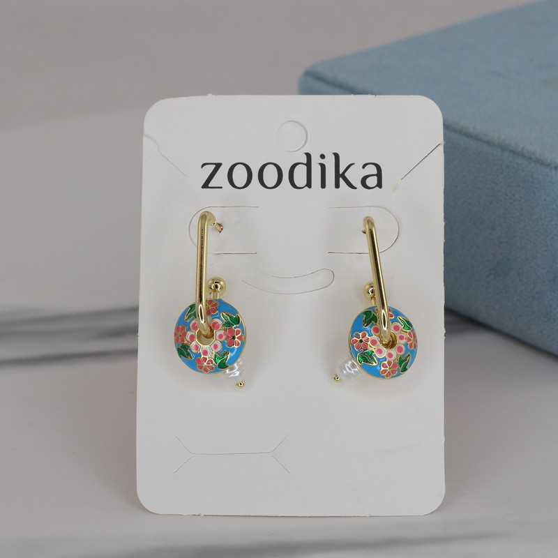 گوشواره زنانه زودیکا مدل میناکاری کد AAC1115 گوشواره زنانه زودیکا مدل میناکاری کد AAC1115