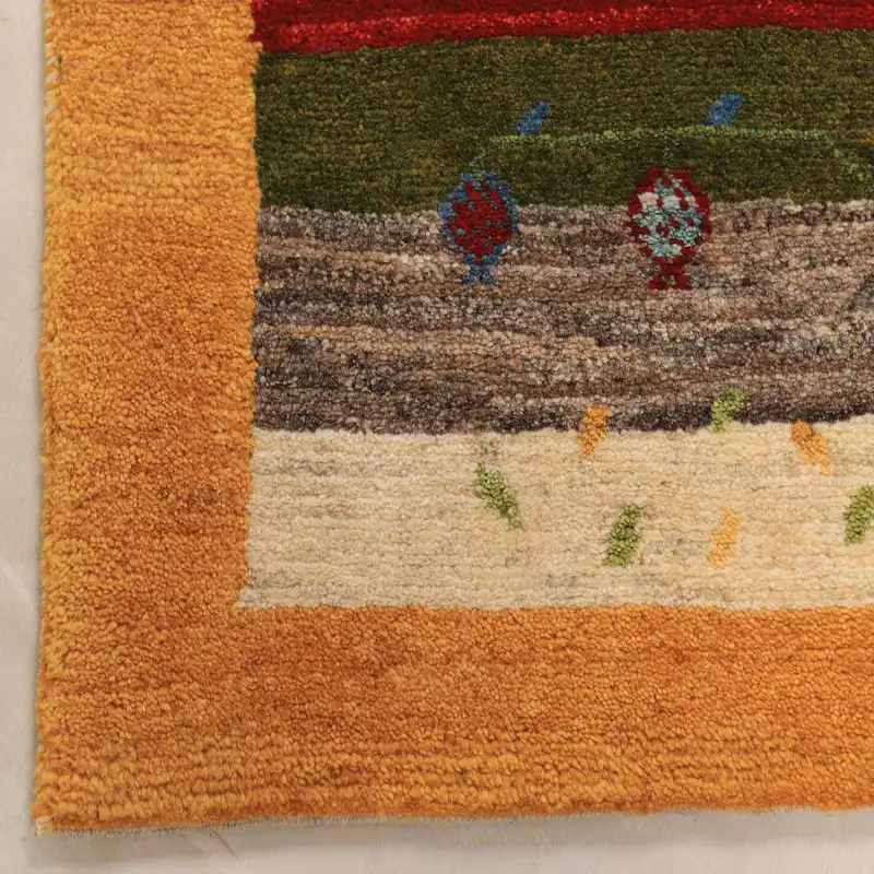 گبه دستباف یک متری طرح درخشان کد 4020108