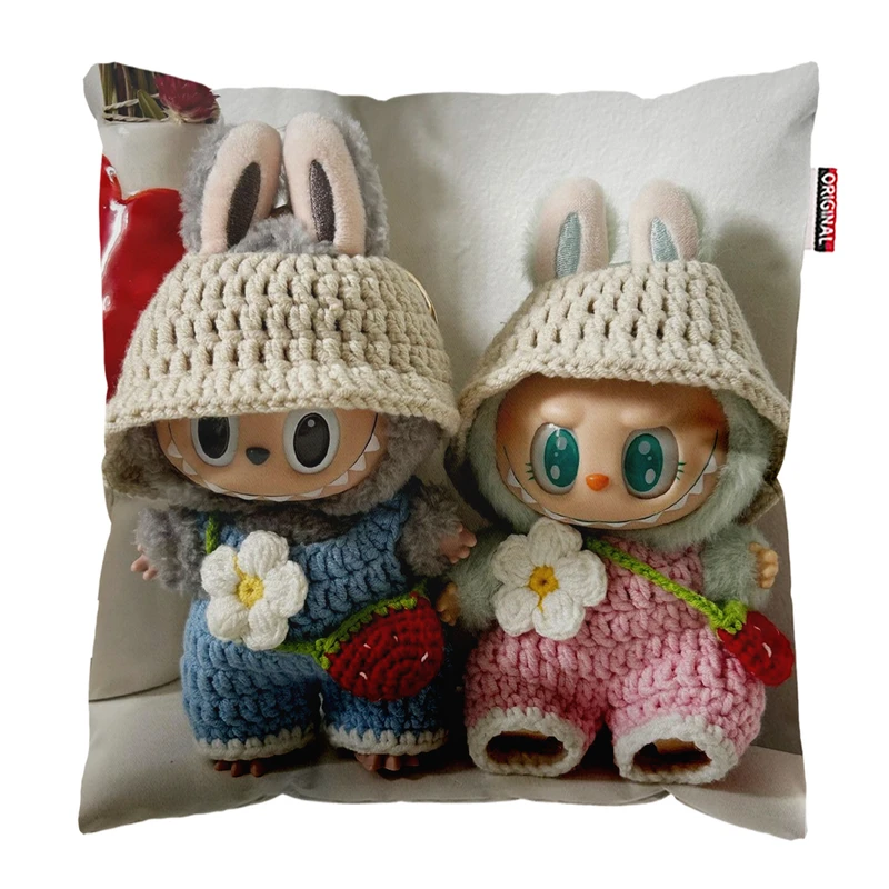 کوسن پاد آفرین مدل عروسک لبوبو کد PK401764 سایز 40*40 سانتی متر