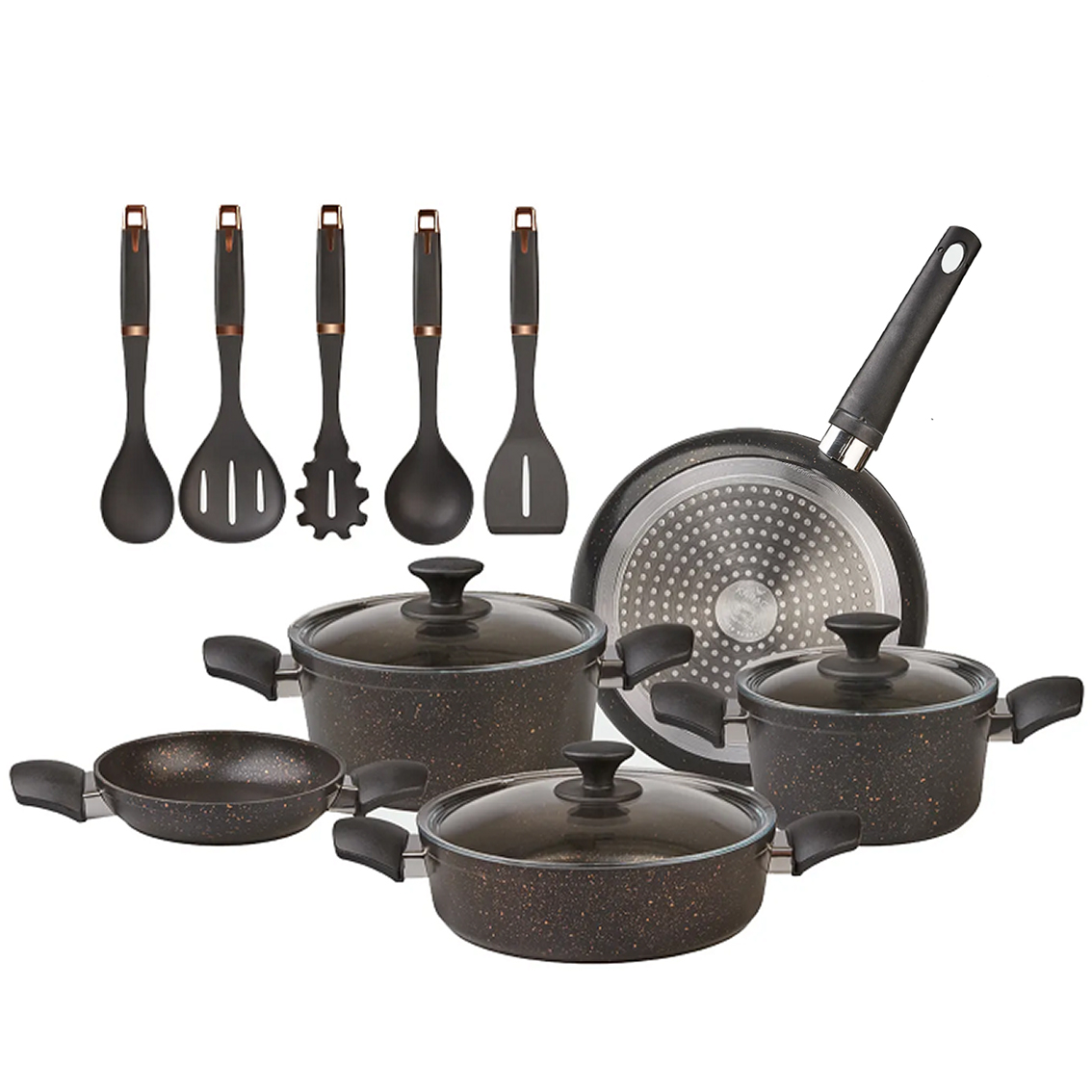 سرویس پخت و پز 13 پارچه کاراجا مدل BLACKGOLD