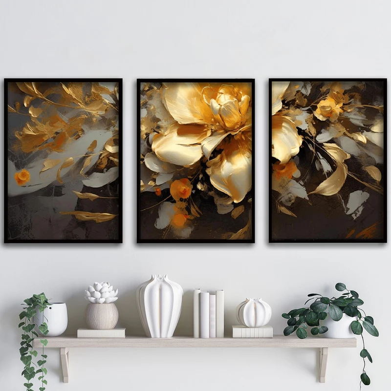 تابلو آتریسا طرح آبستره مدل ATA21 مجموعه 3 عددی 