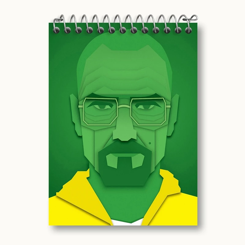 دفتر یادداشت 50 برگ خندالو مدل والتر وایت سریال بریکینگ بد Breaking Bad کد 13294
