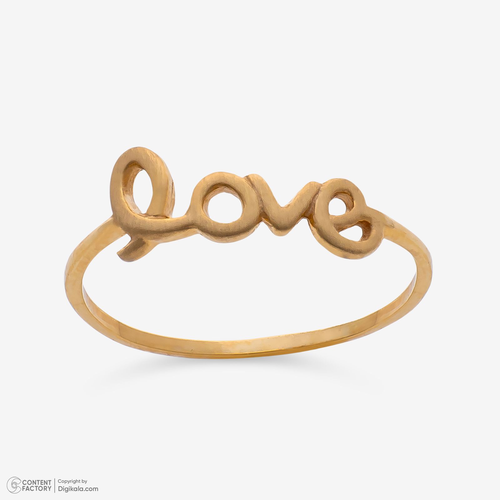 انگشتر طلا 18 عیار زنانه گلد گالری لیبرا مدل لاو سایز 56 -  - 4