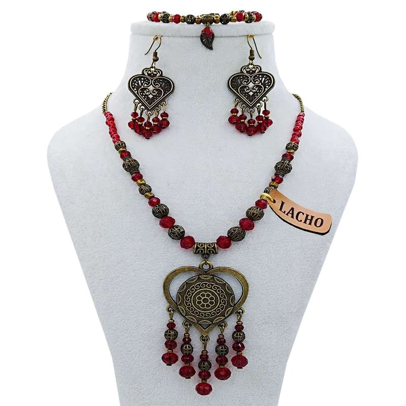 نیم ست زنانه لاچو مدل قلبی کد GG-01 نیم ست زنانه لاچو مدل قلبی کد GG-01