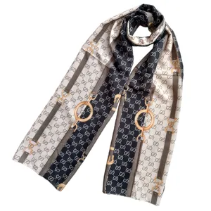 شال زنانه گوچی مدل نخی راه راه زنجیره ای کد 50