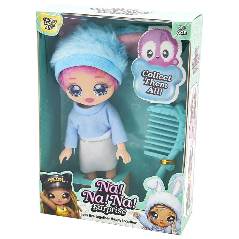 ست هدیه عروسک مدل نانا سورپرایز کد A584 ارتفاع 19 سانتی متر