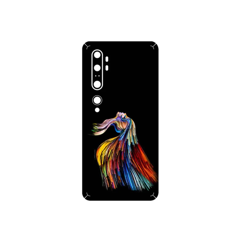 برچسب پوششی ماهوت مدل Rainbow Hair Digital Art مناسب برای گوشی موبایل شیائومی Mi Note 10
