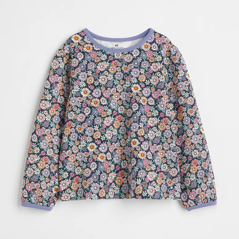 سویشرت دخترانه اچ اند ام مدل Floral