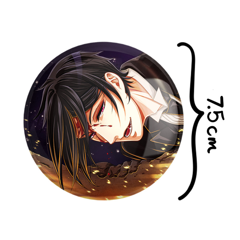 آینه جیبی خندالو طرح سباستین انیمه خادم سیاه Black Butler مدل تاشو کد 16346 آینه جیبی خندالو طرح سباستین انیمه خادم سیاه Black Butler مدل تاشو کد 16346