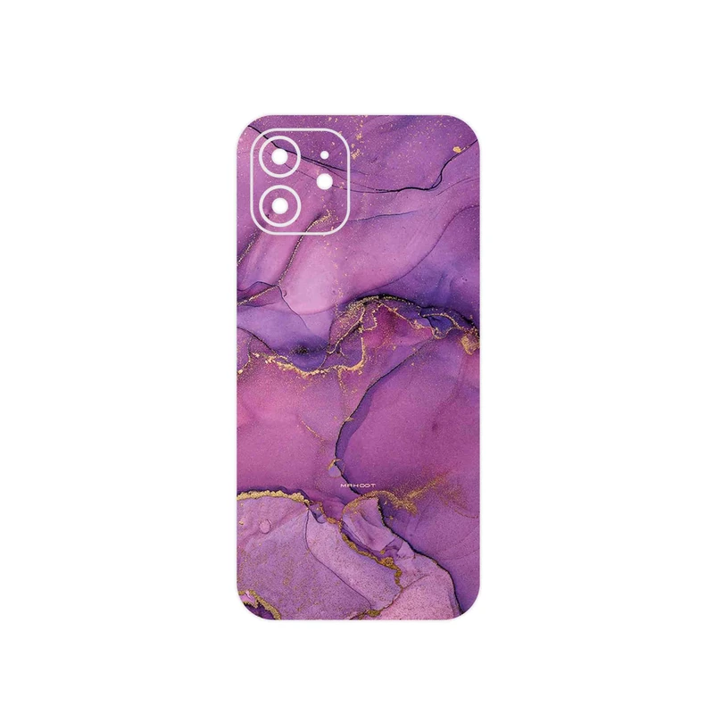 برچسب پوششی ماهوت مدل Purple Marble مناسب برای گوشی موبایل اپل iPhone 12