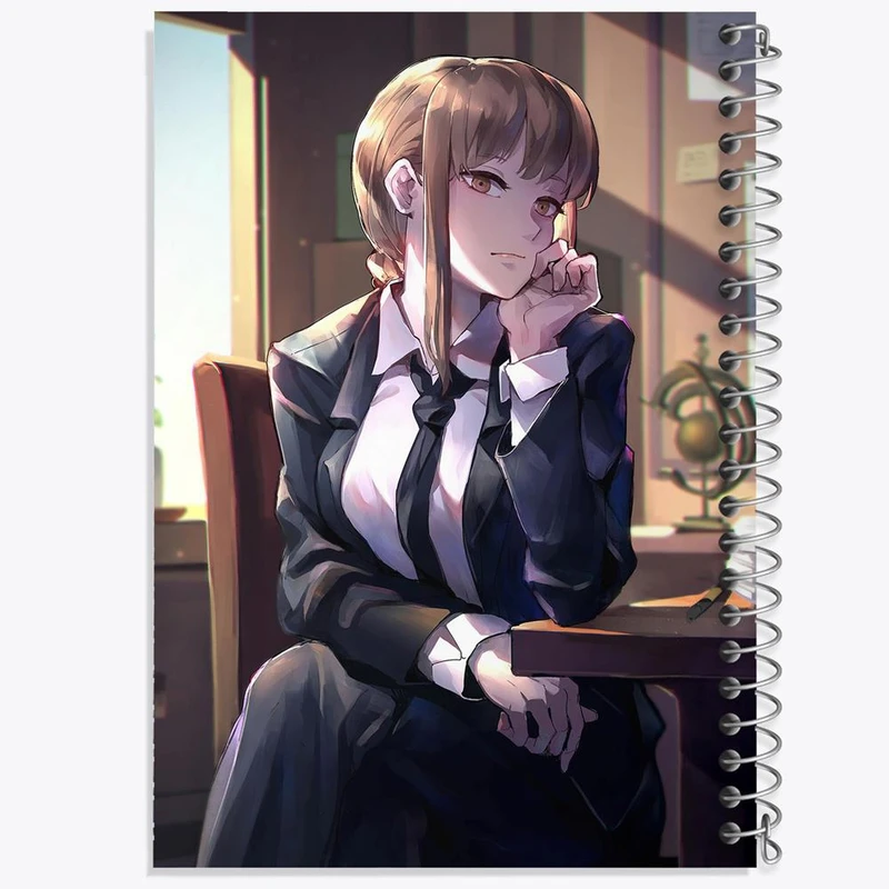 دفتر نت موسیقی 50 برگ خندالو مدل ماکیما انیمه مرد اره ای Chainsaw Man کد 22314