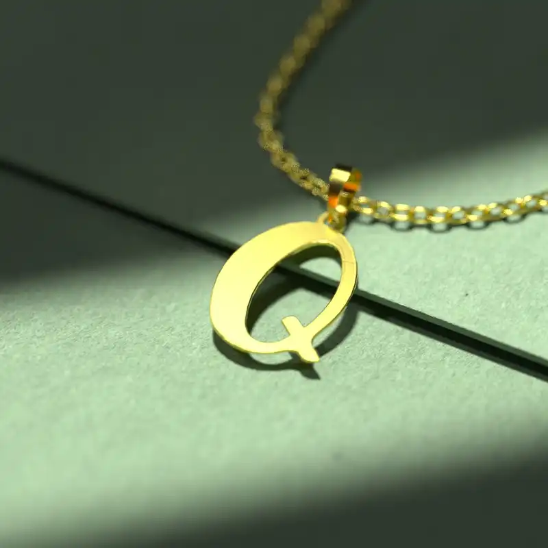 گردنبند طلا 18 عیار زنانه مدوپد مدل حرف Q کد H3-1-1277