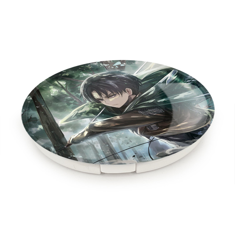 آینه جیبی خندالو طرح لیوای انیمه اتک آن تایتان Attack on Titan مدل تاشو کد 18625