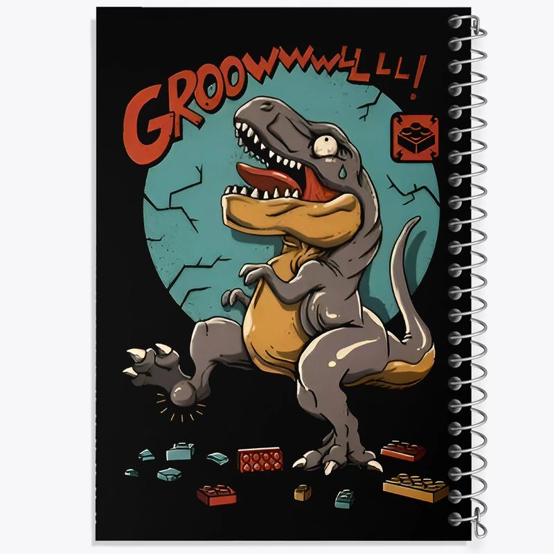 دفتر شطرنجی 50 برگ خندالو طرح دایناسور کد N3524