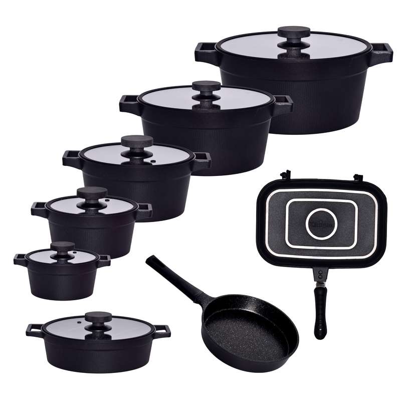 سرویس قابلمه و تابه 15 پارچه یونیک کد 8520