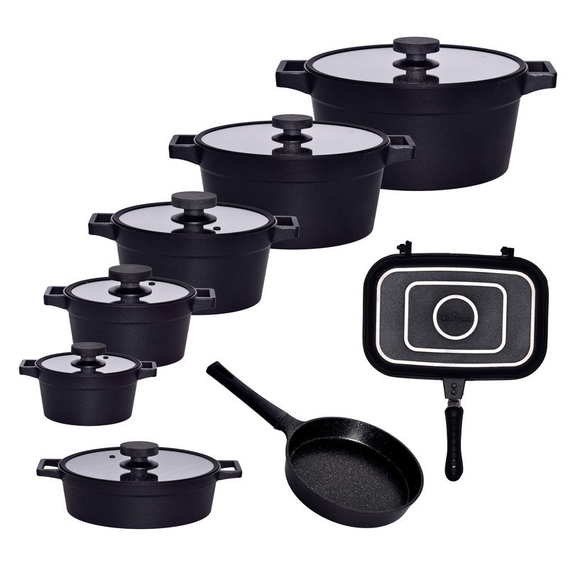 سرویس قابلمه و تابه 15 پارچه یونیک کد 8520