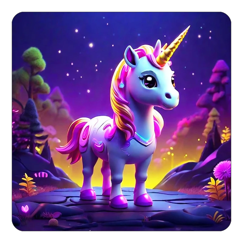 مگنت کاکتی طرح اسب تک شاخ و یونیکورن مدل mp30741