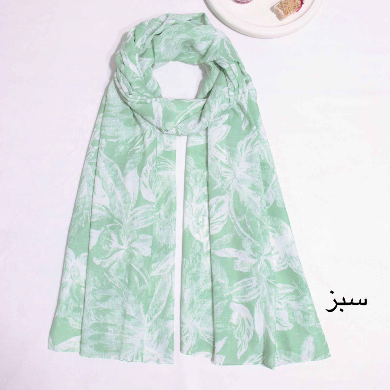 شال زنانه مدل نخی تابستانه پترن گل کد a-9010 -  - 43