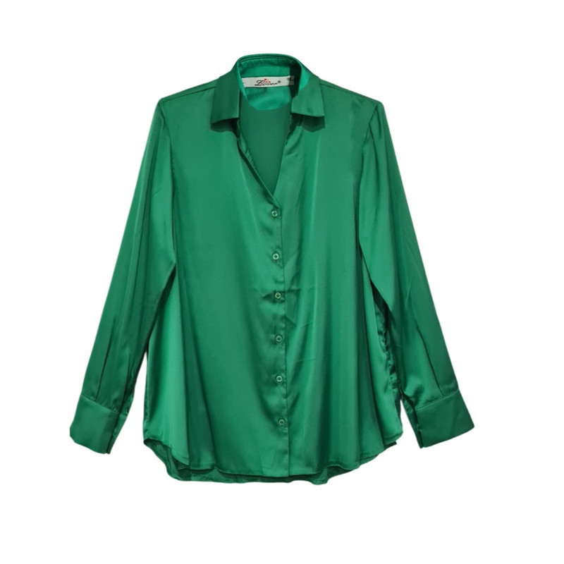 شومیز آستین بلند زنانه مدل ساتن کد ۲