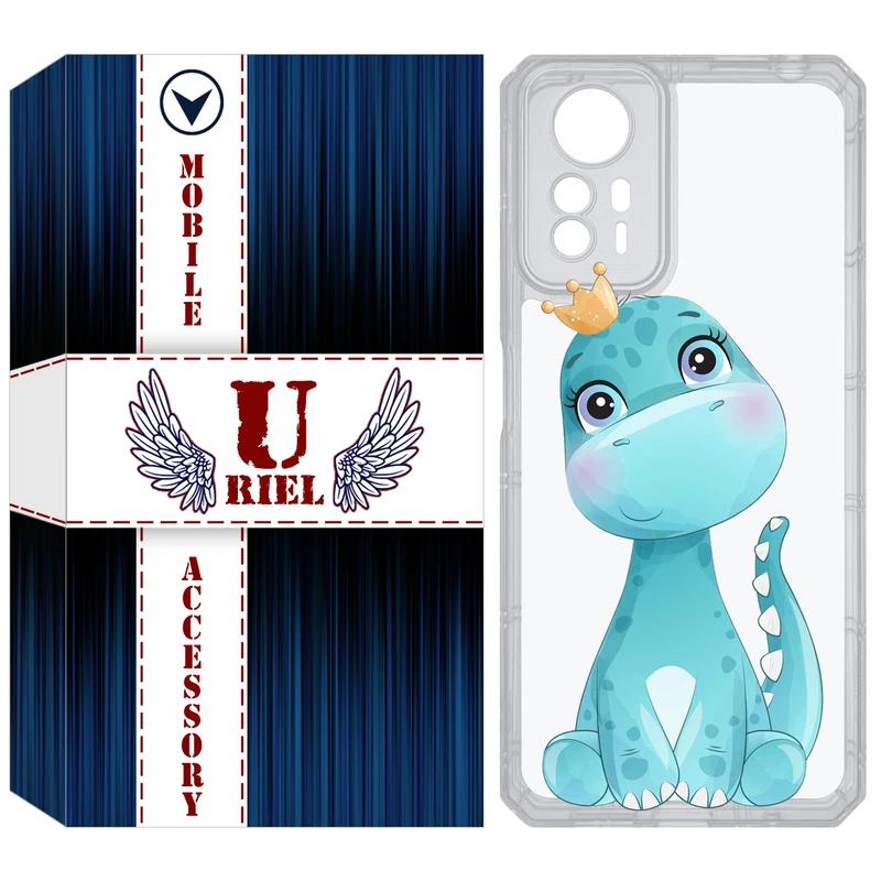 کاور یوریل مدل Clear کد 60 طرح دایناسور مناسب برای گوشی موبایل شیائومی Redmi Note 12S