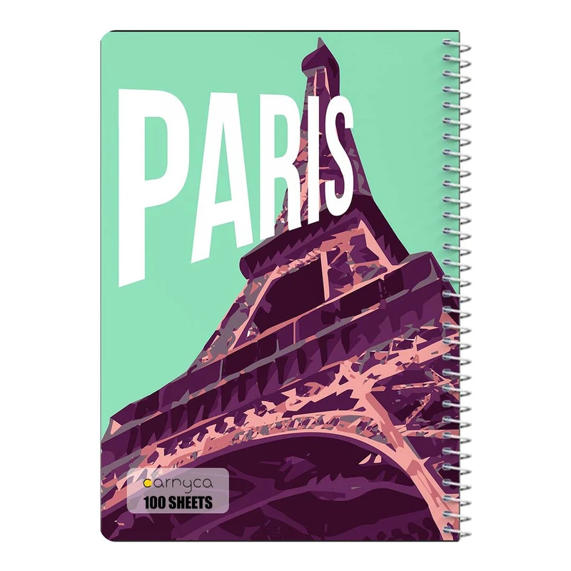 دفتر مشق 100 برگ سیمی کارنیکا طرح پاریس Paris کد 45619