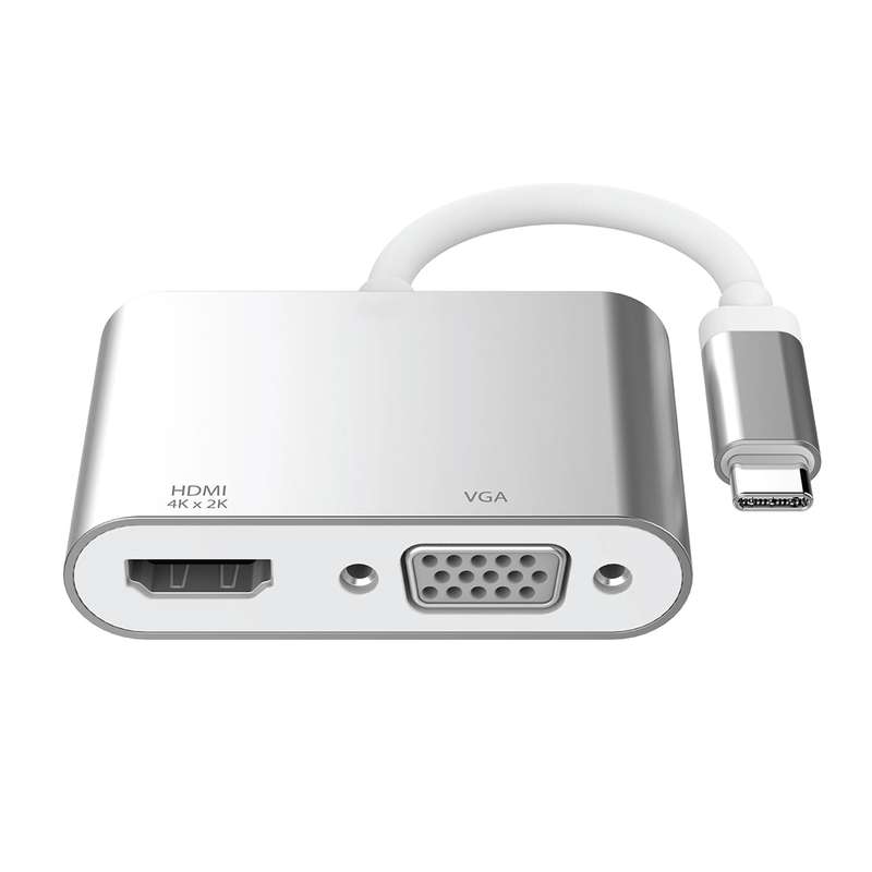 مبدل USB-C به VGA/HDMI مدل HK-1CT2P