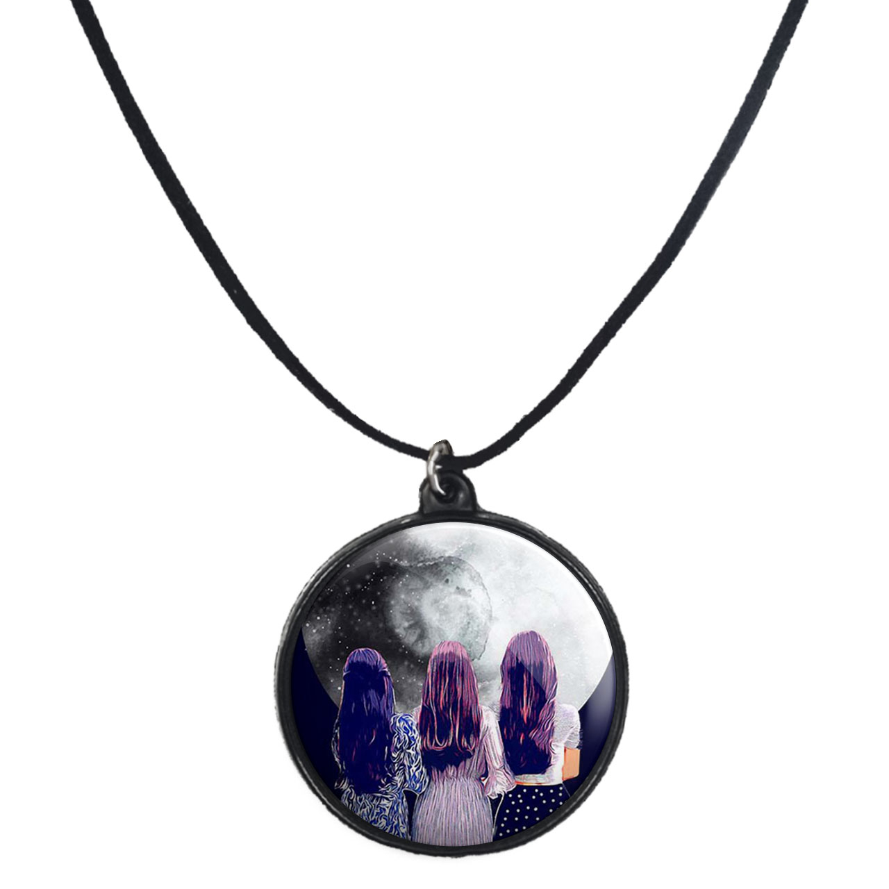 گردنبند پرمانه طرح دخترونه کد pmb.1343 مدل دو طرفه