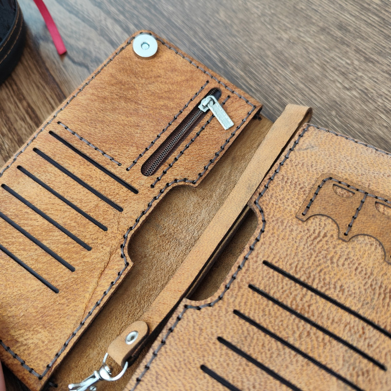 کیف پول مدل چرم طبیعی بزی دقت رو‌ دوخت Sch-w50