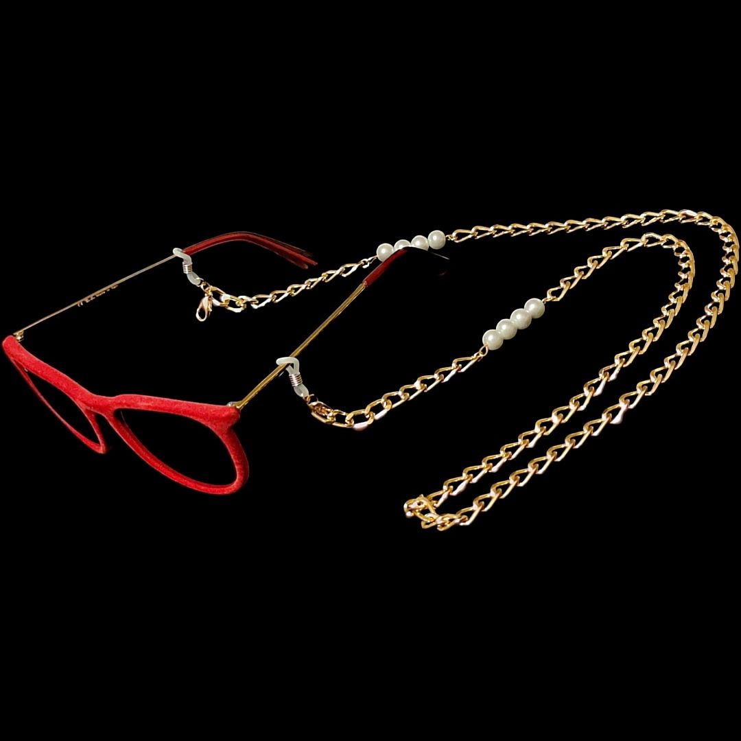 بند عینک زنانه مدل مروارید و زنجیر کد AGB19 -  - 3