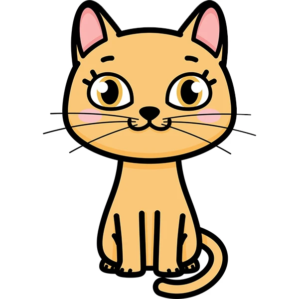 استیکر پارچه و لباس پاد آفرین طرح کارتونی گربه کد 5513