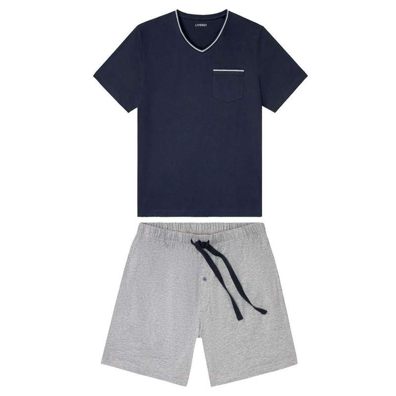 ست تی شرت و شلوارک مردانه لیورجی مدل 8549251