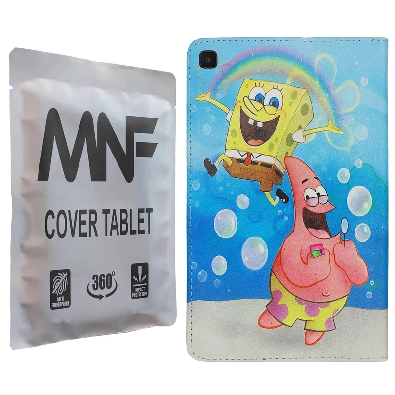 کیف کلاسوری ام ان اف طرح باب اسفنجی و پاتریک کد M-302 مناسب برای تبلت سامسونگ Galaxy Tab A 8.0 2019 T290 / T295