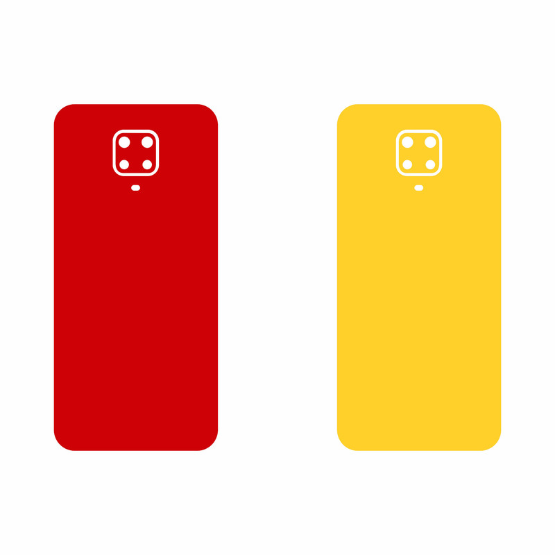 برچسب پوششی مدل X05-Yellow&Pink مناسب برای گوشی موبایل شیائومی Redmi Note 9 Pro مجموعه دو عددی